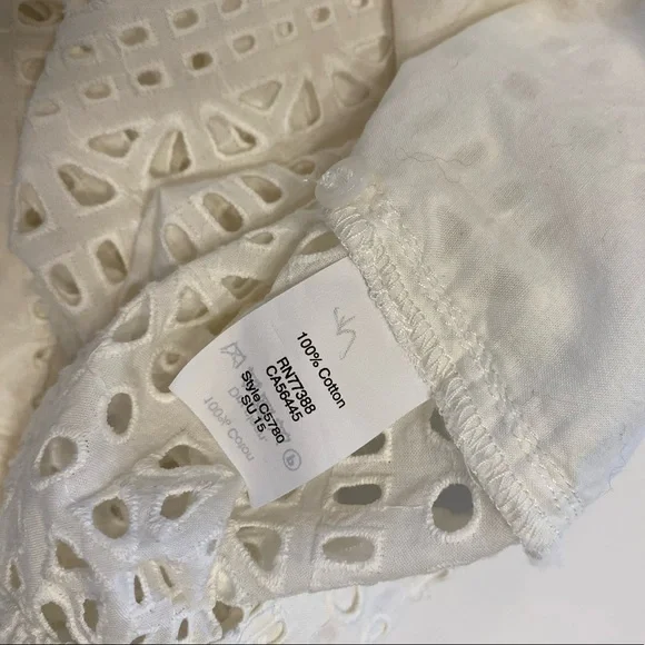 MADEWELL White Eyelet Open Back Swing Top - Picture 4 of 9